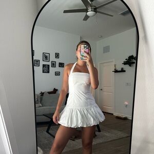 Olivaceous White Mini Dress